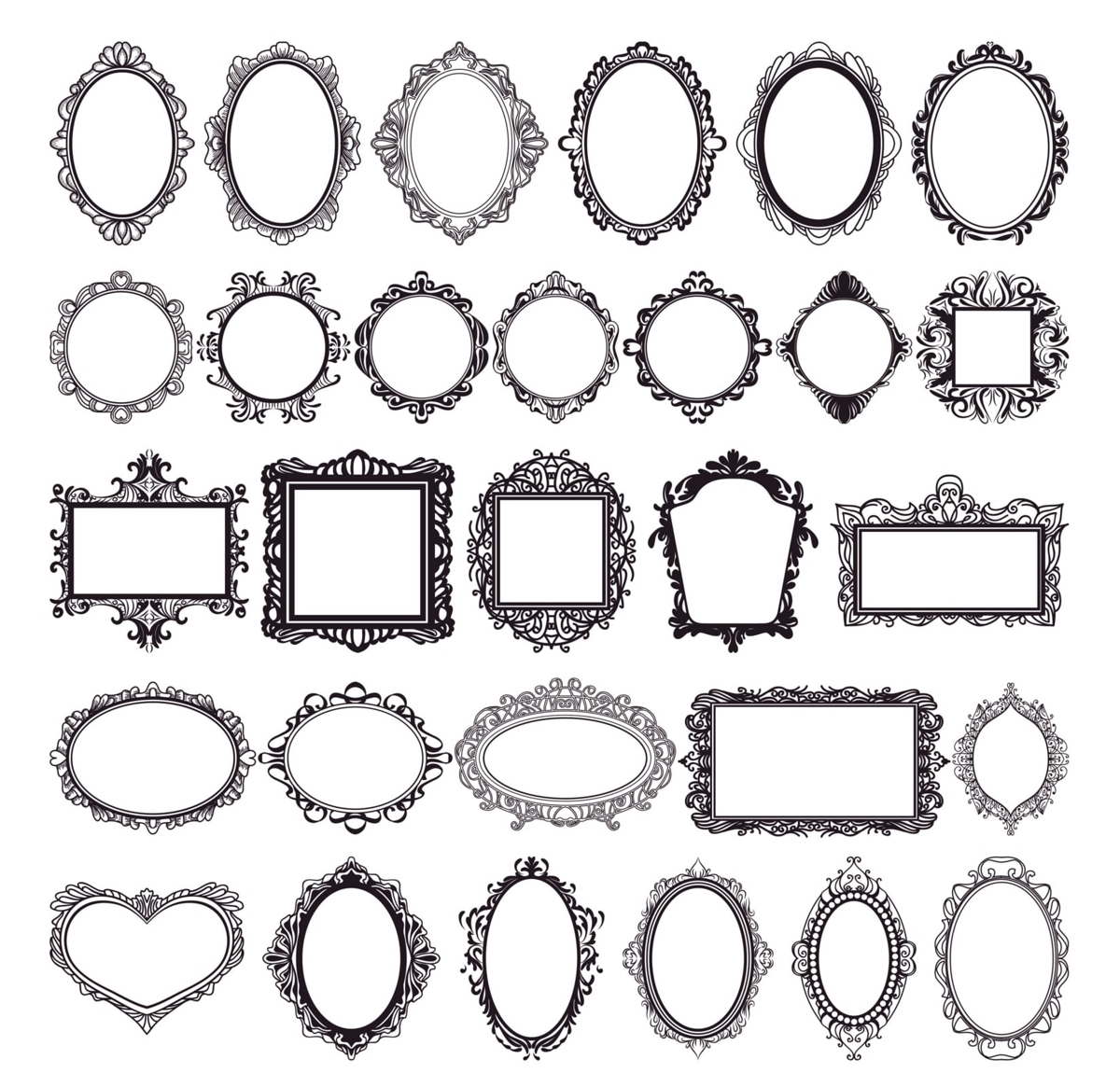 طرح قاب های لوکس مناسب برای استفاده در دستگاه های cnc چوب و cnc لیزر - luxury frames cdr file