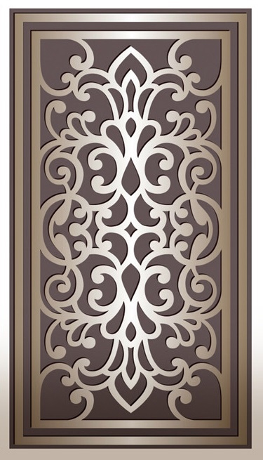 طرح پنل تزئینی مناسب برای استفاده در دستگاه های cnc چوب و cnc لیزر - laser cut decorative panel design dxf file