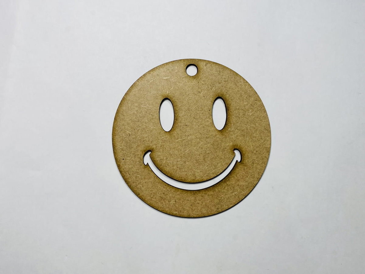 طرح اموجی طرح چهره خندان چوبی مناسب برای استفاده در دستگاه های cnc چوب و cnc لیزر - laser cut wooden smiley face emoji cdr file