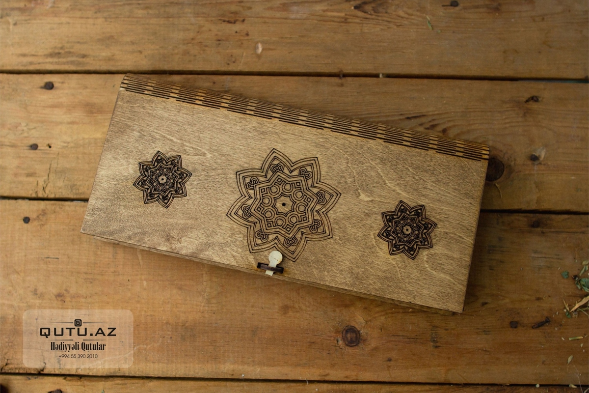 طرح جعبه سیگار چوبی مناسب برای استفاده در دستگاه های cnc چوب و cnc لیزر - laser cut wood cigar case cdr file