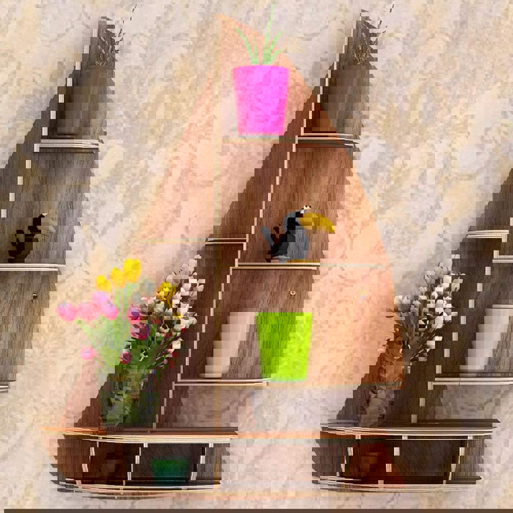 طرح قفسه دیواری شناور قایق بادبانی مناسب برای استفاده در دستگاه های cnc چوب و cnc لیزر - laser cut sailboat floating wall mounted storage shelf dxf file