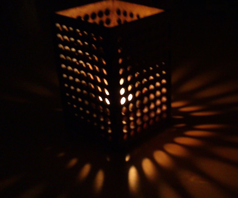 طرح جا شمعی با ضخامت ۴ میلی‌متر مناسب برای استفاده در دستگاه های cnc چوب و cnc لیزر - laser cut tealight holder 4mm dxf file