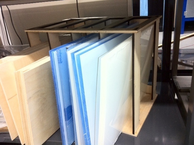 طرح برای قفسه نگهداری مواد مناسب برای استفاده در دستگاه های cnc چوب و cnc لیزر - laser cut material storage rack for sheet dxf file