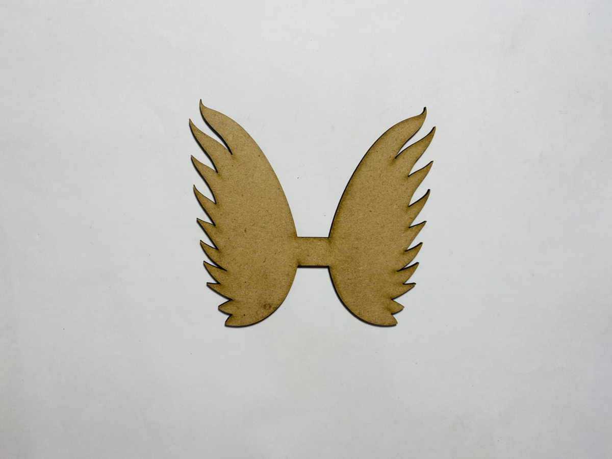 طرح بال فرشته طرح چوب مناسب برای استفاده در دستگاه های cnc چوب و cnc لیزر - laser cut wood angel wings cutout angel wings shape cdr file