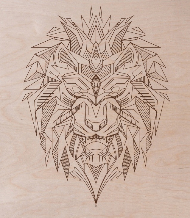 طرح حکاکی لیزری شیر مناسب برای استفاده در دستگاه های cnc چوب و cnc لیزر - laser cut engraving lion template cdr file