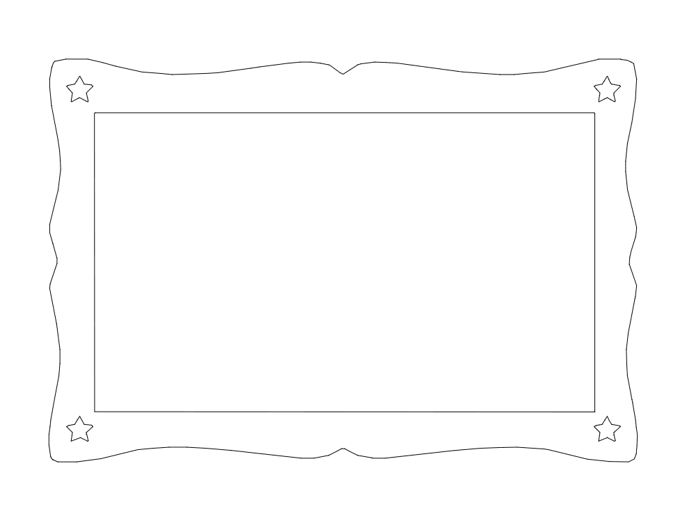 طرح قاب زیبا مناسب برای استفاده در دستگاه های cnc چوب و cnc لیزر - nice frame dxf file