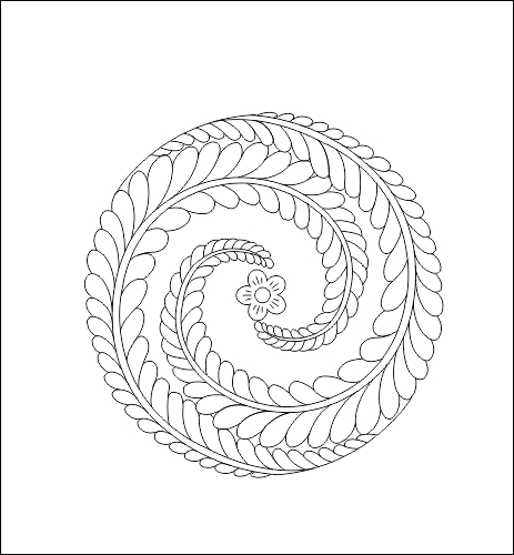 طرح فایل اتوکد طرح گل با فرمت dwg مناسب برای استفاده در دستگاه های cnc چوب و cnc لیزر - floral circular decoration dwg file