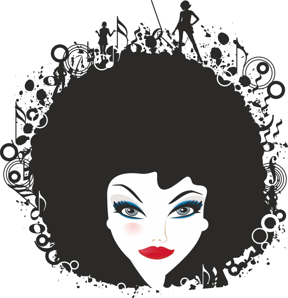 طرح تصویر وکتور چهره زن شماره 3 مناسب برای استفاده در دستگاه های cnc چوب و cnc لیزر - woman face vector illustration 3 cdr file