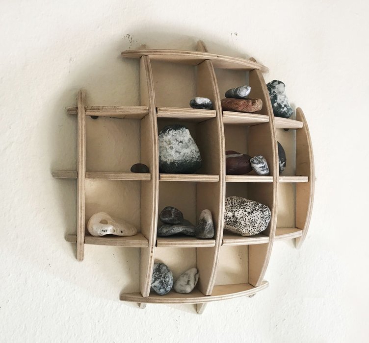 طرح قفسه مناسب برای استفاده در دستگاه های cnc چوب و cnc لیزر - laser cut shelf dxf file