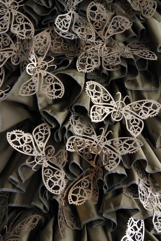 طرح پروانه استیم‌پانک مناسب برای استفاده در دستگاه های cnc چوب و cnc لیزر - steampunk butterfly cdr file
