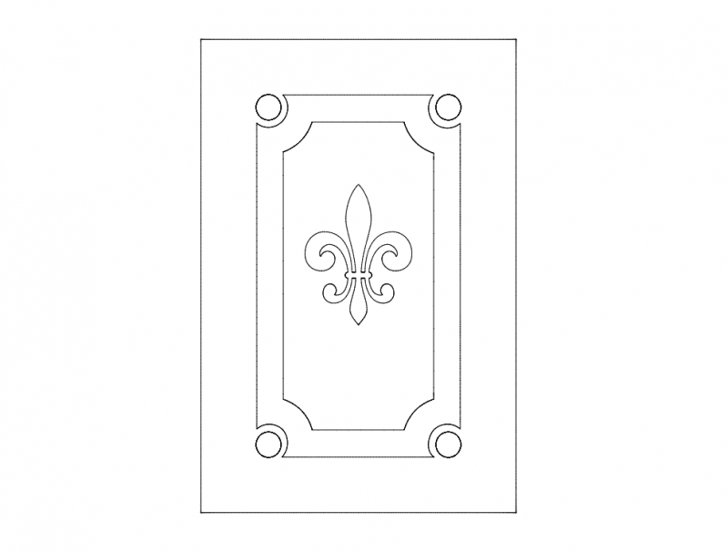 طرح درب زیبا مناسب برای استفاده در دستگاه های cnc چوب و cnc لیزر - door design elegant dxf file