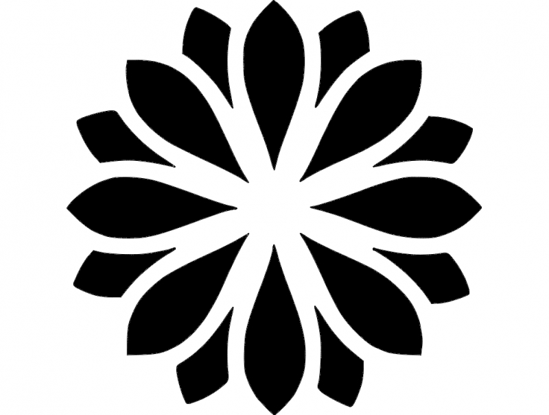 طرح گل ذن مناسب برای استفاده در دستگاه های cnc چوب و cnc لیزر - zen flower dxf file