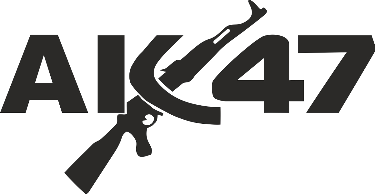 طرح فایل وکتور برچسب دیواری اسلحه ak 47 مناسب برای استفاده در دستگاه های cnc چوب و cnc لیزر - ak 47 guns wall art sticker vector cdr file