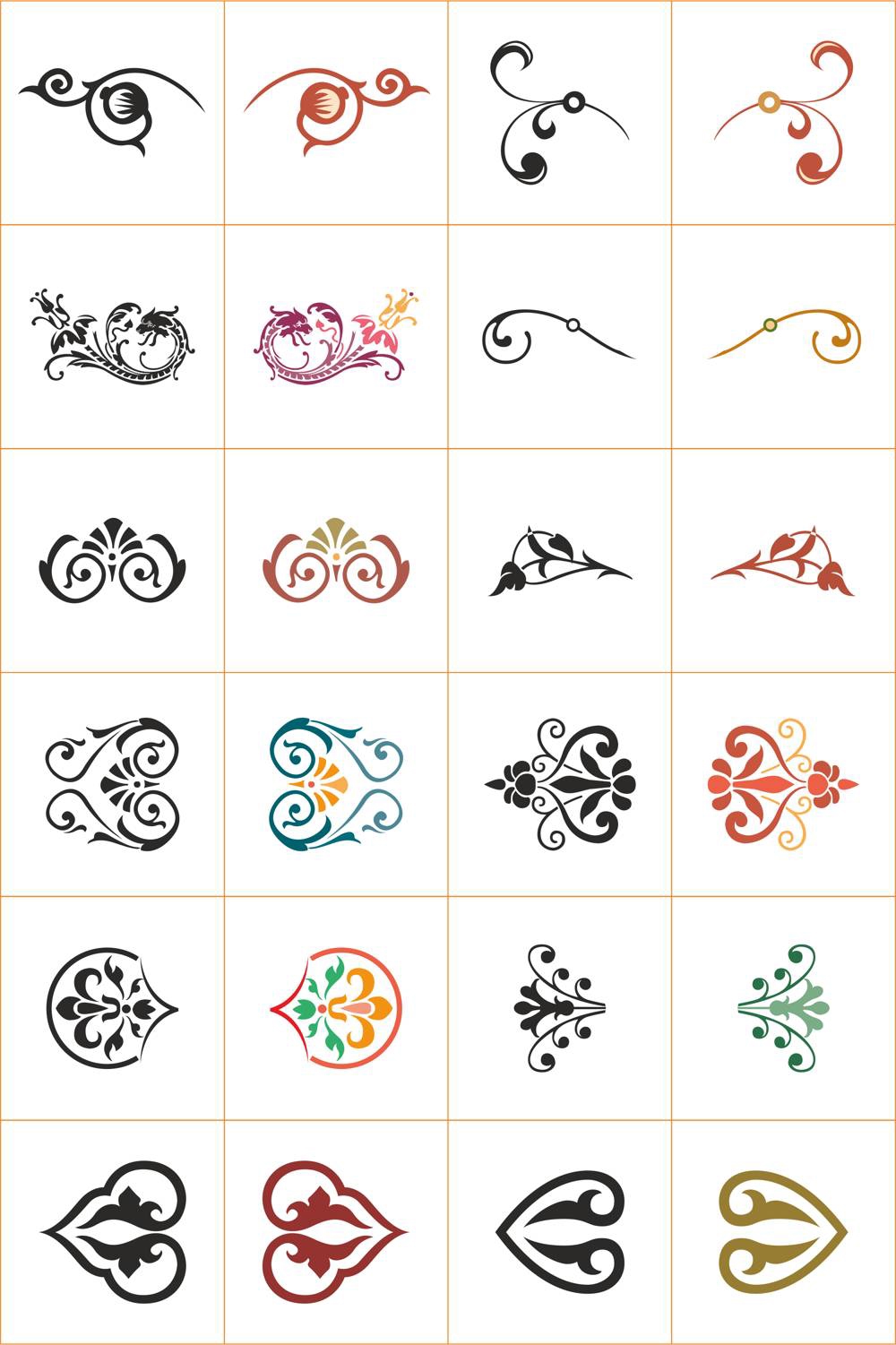 طرح با طرح گل و بوته مناسب برای استفاده در دستگاه های cnc چوب و cnc لیزر - floral corner vectors pack cdr file