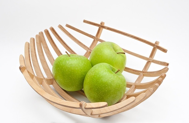 طرح کاسه میوه مناسب برای استفاده در دستگاه های cnc چوب و cnc لیزر - fruit bowl laser cut svg file