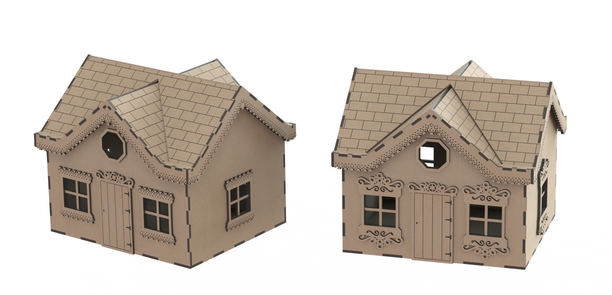 طرح جعبه چوبی مناسب برای استفاده در دستگاه های cnc چوب و cnc لیزر - house box laser cut cdr file