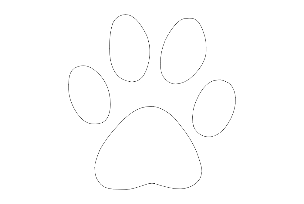 طرح پنجه سگ مناسب برای استفاده در دستگاه های cnc چوب و cnc لیزر - dog paw dxf file