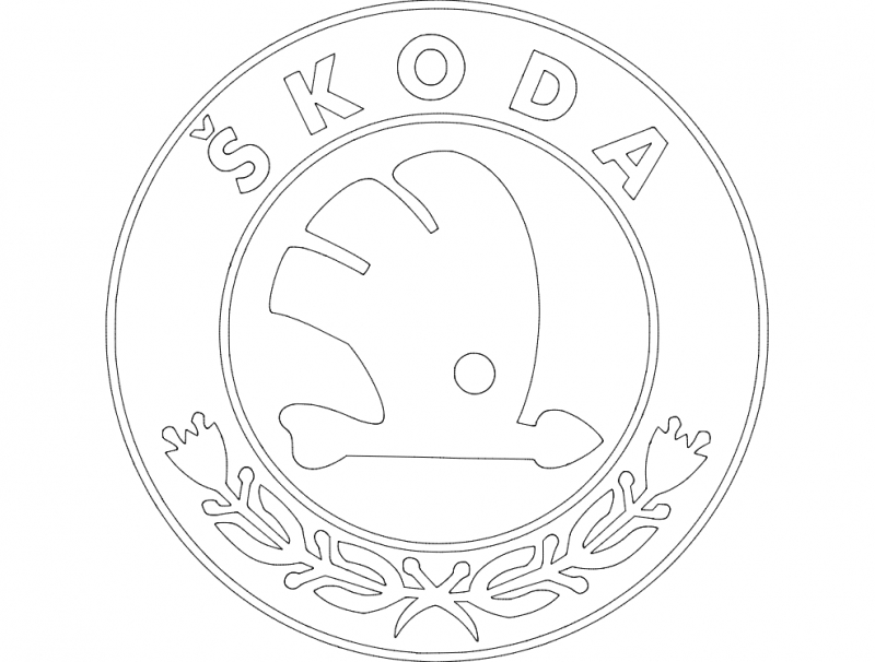 طرح اسکودا مناسب برای استفاده در دستگاه های cnc چوب و cnc لیزر - skoda dxf file