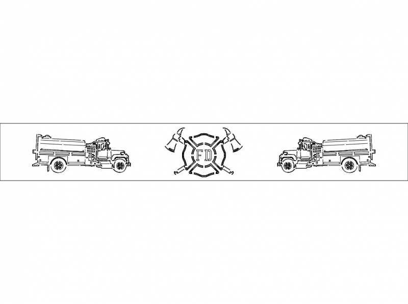 طرح برش آتش نشانی اداره آتش نشانی مناسب برای استفاده در دستگاه های cnc چوب و cnc لیزر - fire dept firering cut dxf file