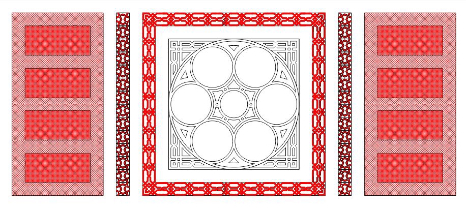 طرح فایل dwg طرح هندسی بدون درز مناسب برای استفاده در دستگاه های cnc چوب و cnc لیزر - seamless geometrical pattern dwg file