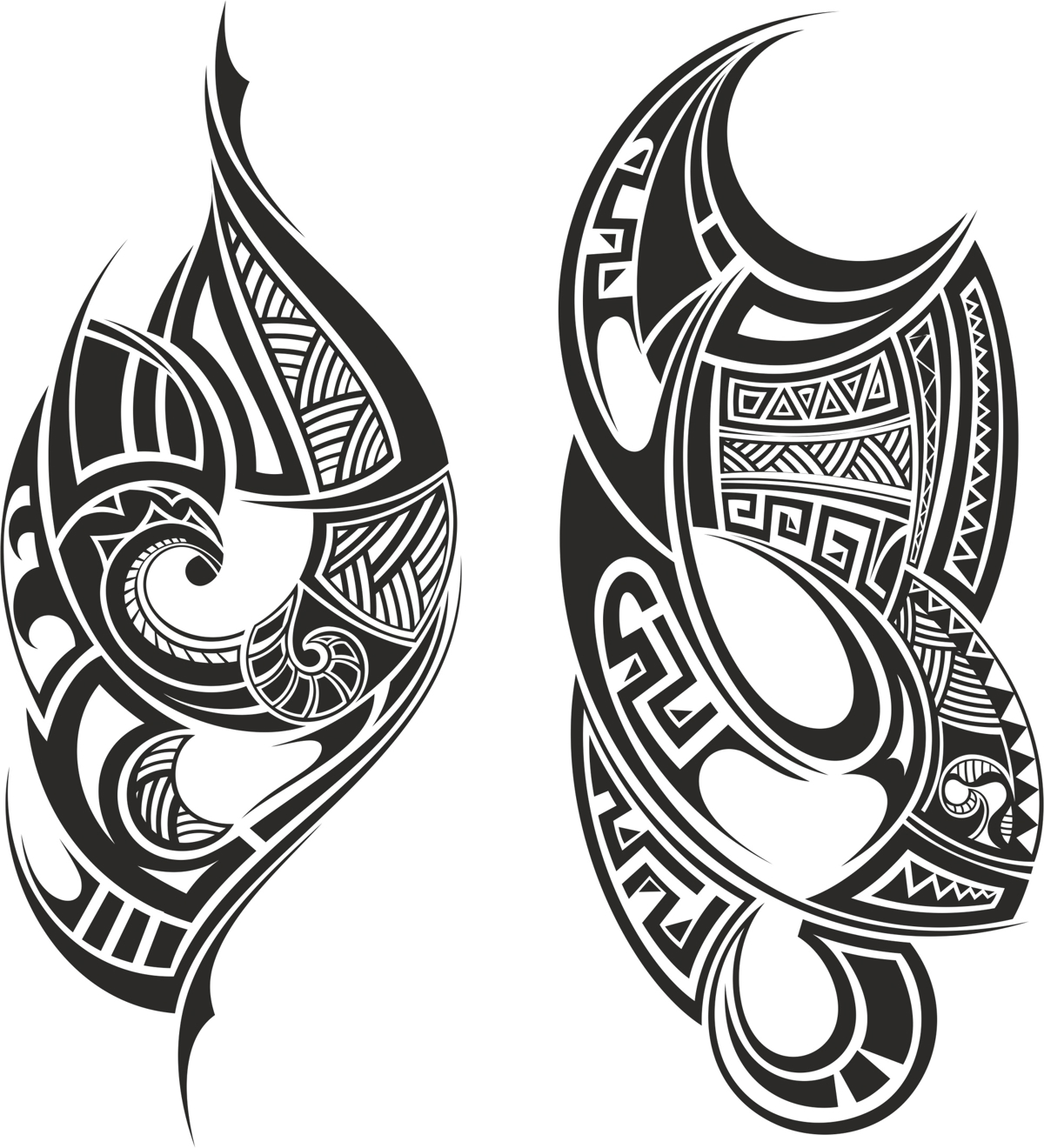 طرح خالکوبی قبیله ای مناسب برای استفاده در دستگاه های cnc چوب و cnc لیزر - tribal tattoo cdr file