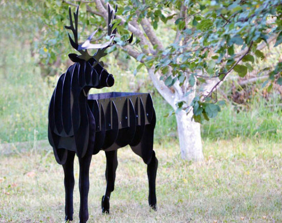 طرح سی ان سی کباب پز گوزن مناسب برای استفاده در دستگاه های cnc چوب و cnc لیزر - deer bbq cnc plan dxf file