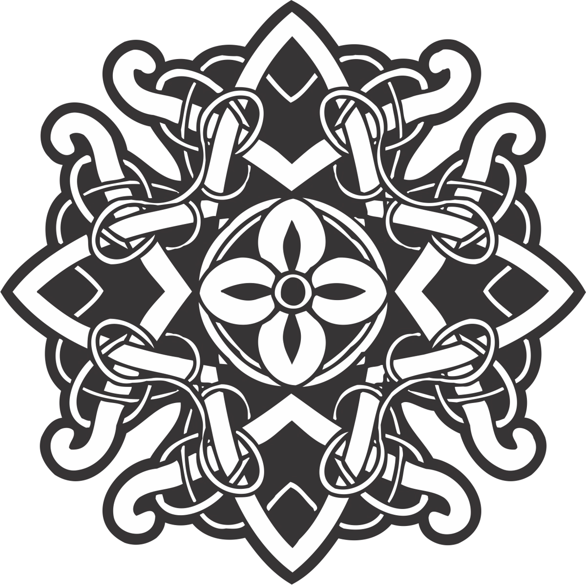 طرح تزئینات سلتیک مناسب برای استفاده در دستگاه های cnc چوب و cnc لیزر - celtic ornament decoration cdr file