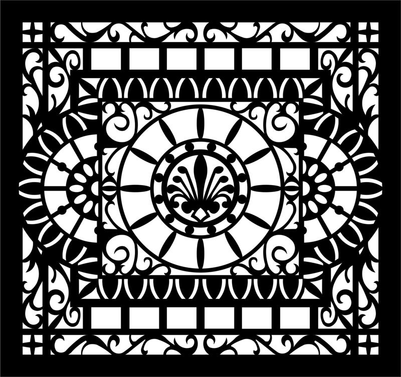 طرح فایل وکتور الگوی دیوار پارتیشن دکوراتیو وکتور با طرح eps و ai مناسب برای استفاده در دستگاه های cnc چوب و cnc لیزر - decorative partition wall pattern eps file