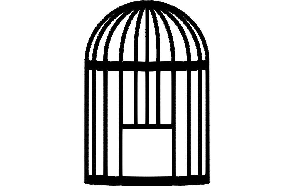 طرح قفس پرنده مناسب برای استفاده در دستگاه های cnc چوب و cnc لیزر - bird cage dxf file