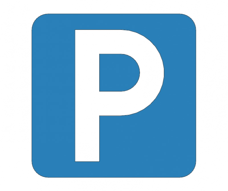 طرح تابلوی راهنمای پارکینگ مناسب برای استفاده در دستگاه های cnc چوب و cnc لیزر - parking place road sign dxf file