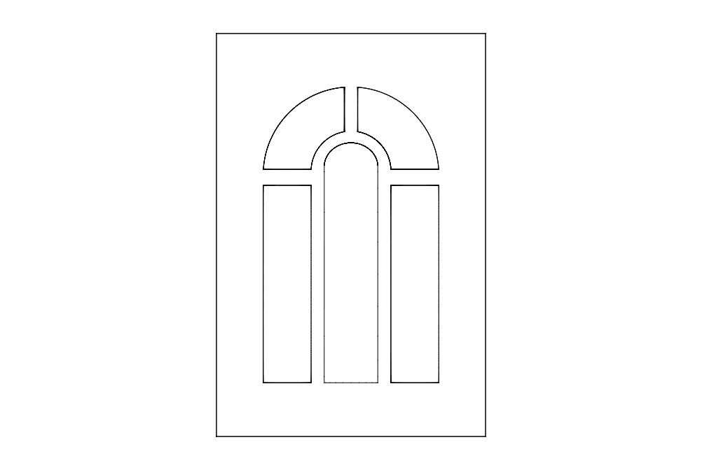 طرح تزیین درب شماره ۴ مناسب برای استفاده در دستگاه های cnc چوب و cnc لیزر - door decoration 4 dxf file