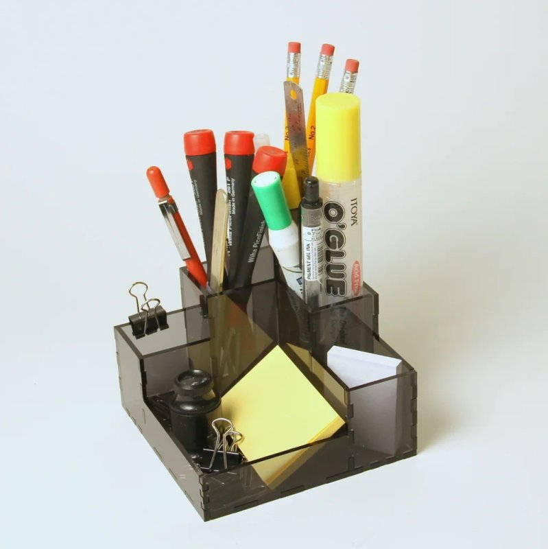 طرح میز تحریر مدل مناسب برای استفاده در دستگاه های cnc چوب و cnc لیزر - laser cut desk tidy dxf file