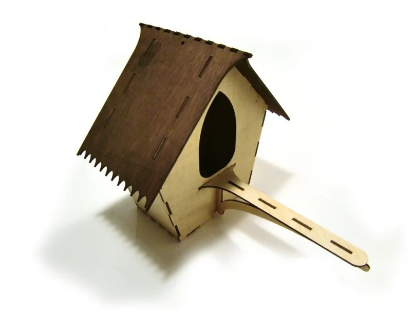 طرح خانه پرنده مناسب برای استفاده در دستگاه های cnc چوب و cnc لیزر - laser cut bird house cdr file