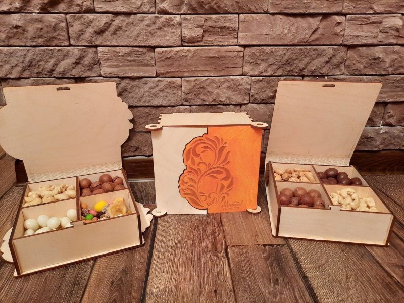 طرح جعبه هدیه چوبی برای خانم ها مناسب برای استفاده در دستگاه های cnc چوب و cnc لیزر - laser cut wooden gift box for woman