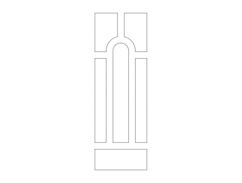 طرح درب ام دی اف ۵ مناسب برای استفاده در دستگاه های cnc چوب و cnc لیزر - mdf door design 5 dxf file