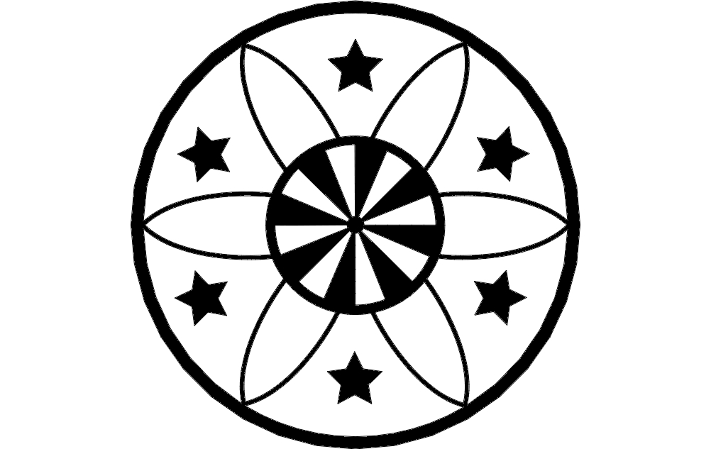 طرح صفحه ساعت شماره 10 مناسب برای استفاده در دستگاه های cnc چوب و cnc لیزر - clock face 10 dxf file