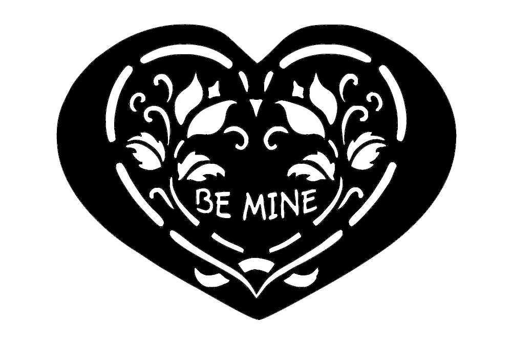 طرح مال من باش مناسب برای استفاده در دستگاه های cnc چوب و cnc لیزر - be mine dxf file
