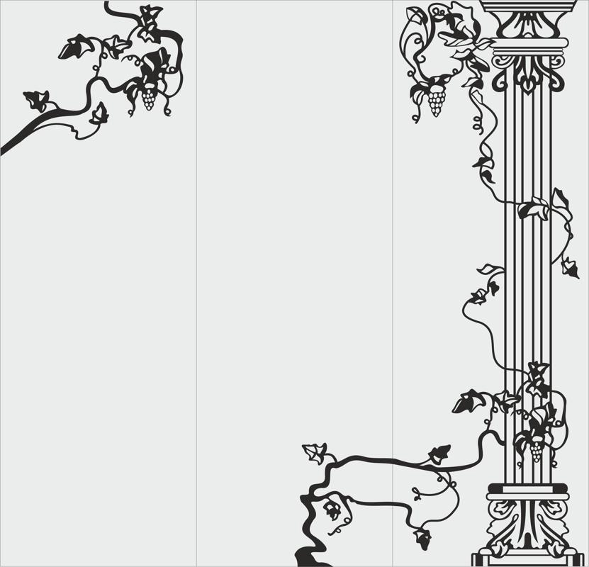 طرح وکتور گل گرافیکی سندبلاست مناسب برای استفاده در دستگاه های cnc چوب و cnc لیزر - flower vector graphics for sandblasting cdr file