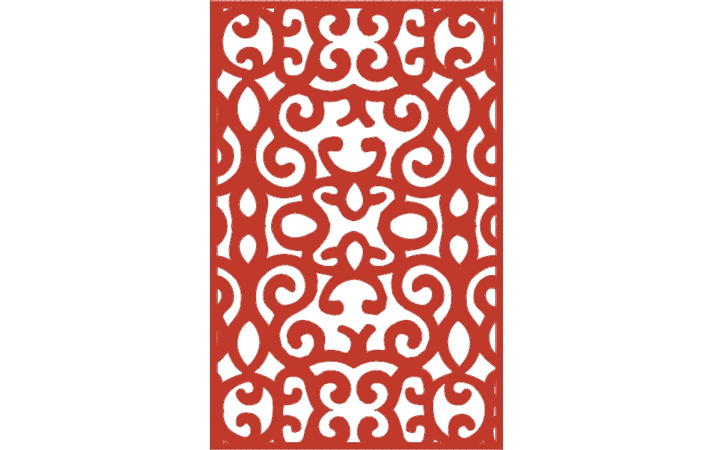 طرح پنل تزئینی شماره ۴ مناسب برای استفاده در دستگاه های cnc چوب و cnc لیزر - ornamental panel 4 dxf file