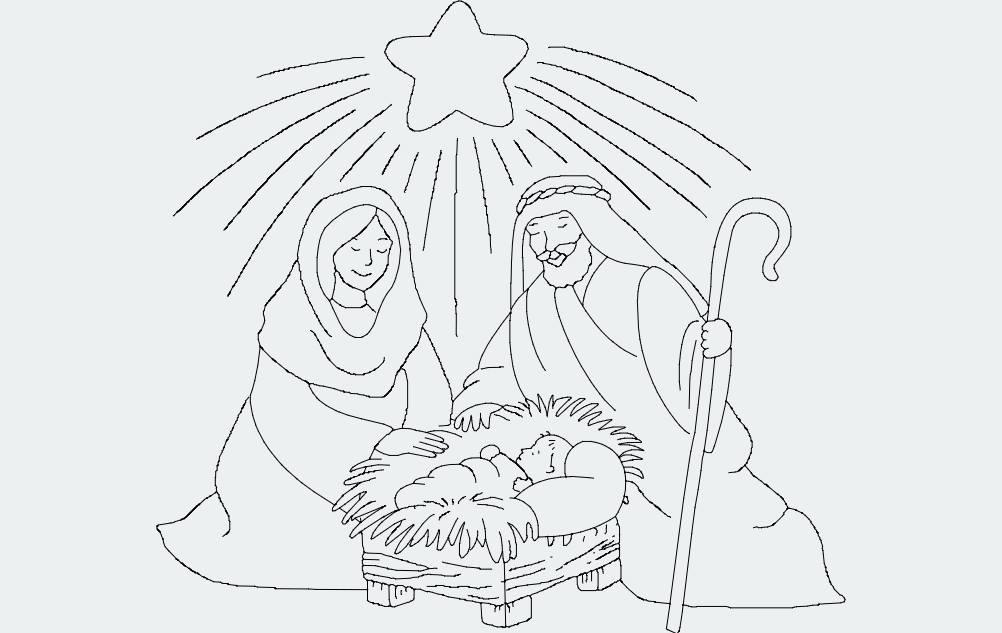 طرح مخصوص کریسمس مناسب برای استفاده در دستگاه های cnc چوب و cnc لیزر - xmas nativity dxf file