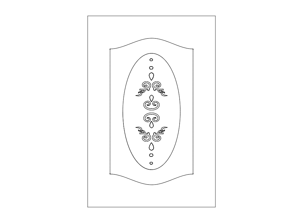 طرح الگو برای درب مناسب برای استفاده در دستگاه های cnc چوب و cnc لیزر - pattern design doors dxf file