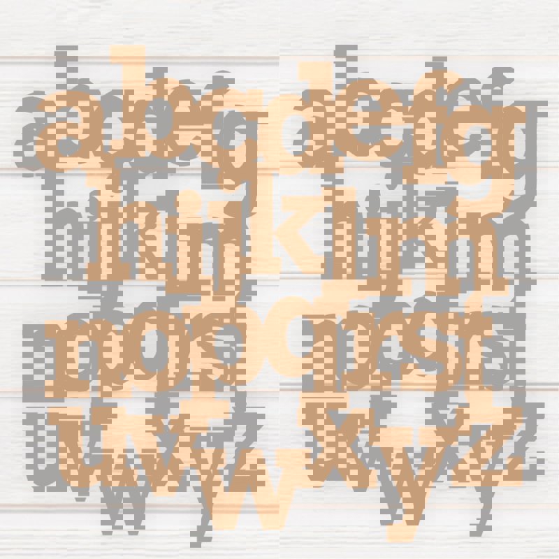 طرح تابلوی حروف چوبی ، دکور اتاق کودک مناسب برای استفاده در دستگاه های cnc چوب و cnc لیزر - laser cut wooden alphabet sign kids room decor