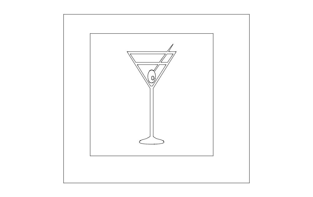 طرح تزیین مارتینی مناسب برای استفاده در دستگاه های cnc چوب و cnc لیزر - martini decoration dxf file