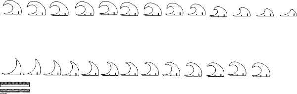 طرح امواج مناسب برای استفاده در دستگاه های cnc چوب و cnc لیزر - waves dxf file