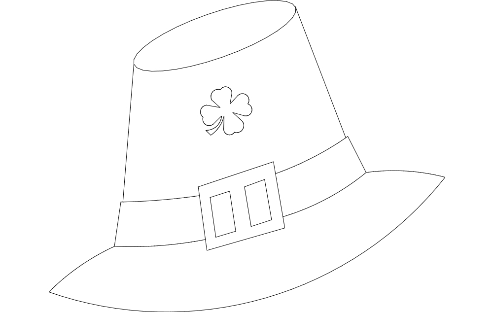 طرح کلاه لپرکان مناسب برای استفاده در دستگاه های cnc چوب و cnc لیزر - leprechaun hat dxf file