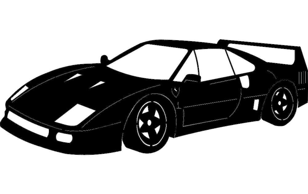 طرح فراری مناسب برای استفاده در دستگاه های cnc چوب و cnc لیزر - ferrari dxf file