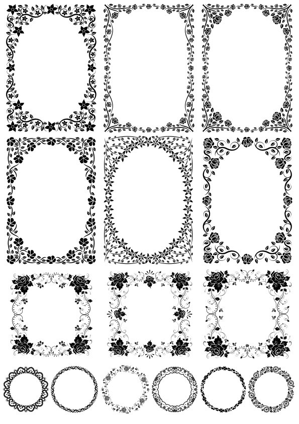 طرح دانلود رایگان فایل وکتور حاشیه مناسب برای استفاده در دستگاه های cnc چوب و cnc لیزر - free border vectors cdr download cdr file
