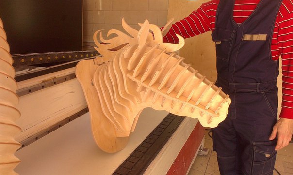 طرح پازل سه بعدی سر اسب مناسب برای استفاده در دستگاه های cnc چوب و cnc لیزر - horse head 3d puzzle cdr file