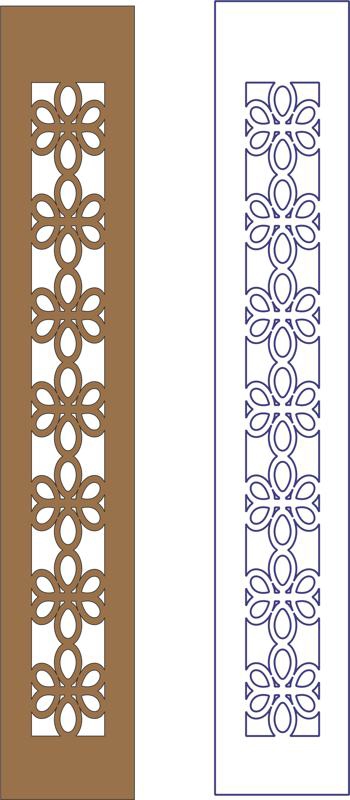 طرح الگوی قاب تزئینی گل مناسب برای استفاده در دستگاه های cnc چوب و cnc لیزر - flower decorative frame pattern dxf file
