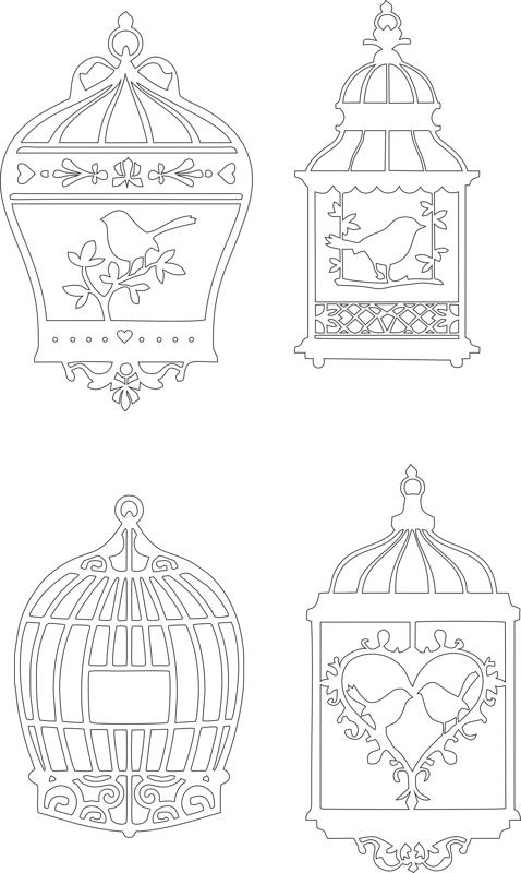 طرح وکتور قفس پرنده مناسب برای استفاده در دستگاه های cnc چوب و cnc لیزر - bird cage vectors cdr file